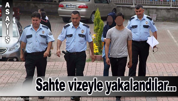SAHTE VİZEYLE ALMANYA UÇAĞINA BİNMEK İSTEDİLER