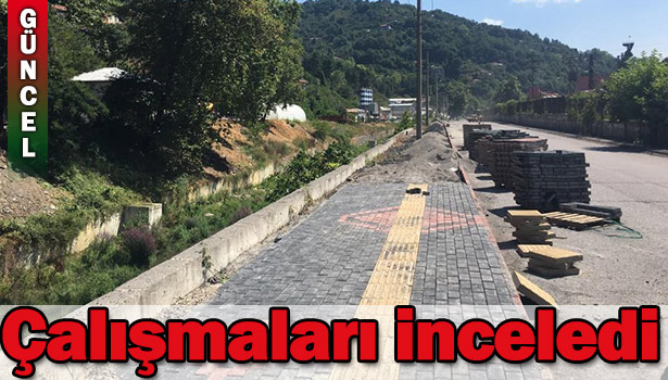 ŞAHİN, İHSANİYE MAHALLESİ'NDEKİ KALDIRIM ÇALIŞMALARINI İNCELEDİ