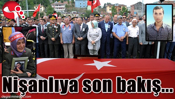 ŞEHİDİ, 3 AYLIK NİŞANLISI ASKERİ ÜNİFORMA İLE UĞURLADI...