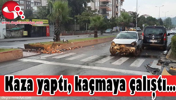 KAZA YAPTI, TİCARİ TAKSİ İLE KAÇMAYA ÇALIŞTI...