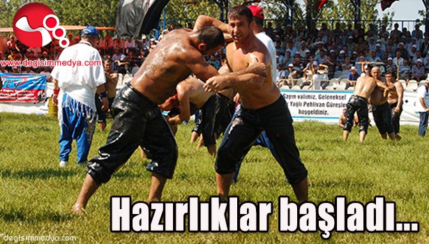 DAĞKÖY GÜREŞ HAZIRLIKLARI BAŞLADI...