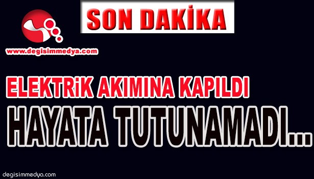 ELEKTRİK AKIMINA KAPILDI, HAYATA TUTUNAMADI...