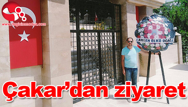 AHLEN ÜLKÜ OCAKLARI BAŞKANI ÇAKAR'DAN ŞEHİTLİĞE ZİYARET