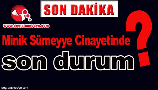 MİNİK SÜMEYYE CİNAYETİNDE SON DURUM?