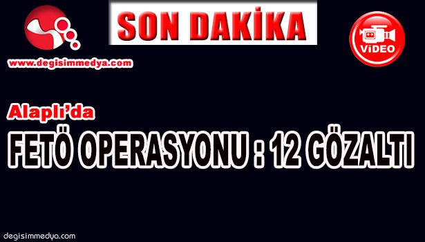 ALAPLI' DA FETÖ/PDY OPERASYONU YAPILDI ; 12 GÖZ ALTI...