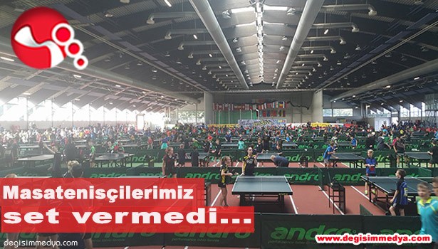 MASATENİSÇİLERİMİZ SET VERMEDİ...