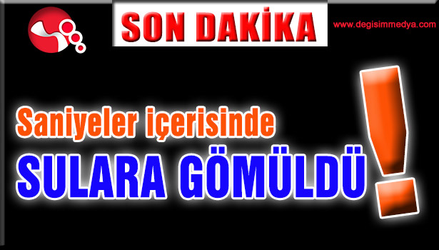 EL FRENİNİ ÇEKMEYİ UNUTTUĞU OTOMOBİLİ SULARA GÖMÜLDÜ