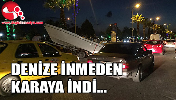 DENİZE İNMEDEN KARAYA İNDİ...