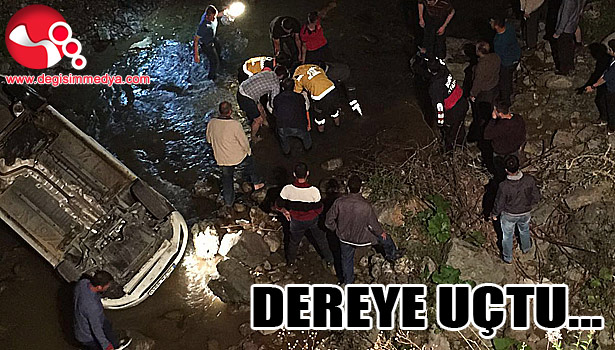 DEREYE UÇTU, İTFAİYE KURTARDI