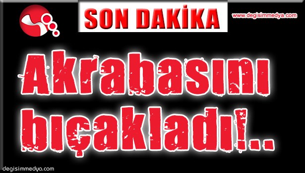 MİNİBÜSTEN İNEN AKRABASINI BIÇAKLADI