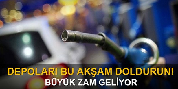 BENZİN VE MOTORİNDE ZAM BEKLENTİSİ