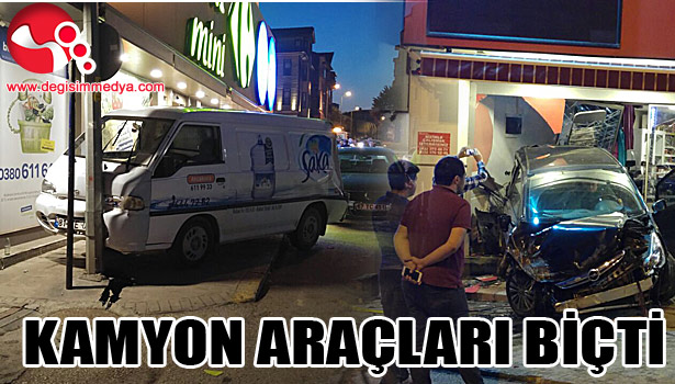 FRENİ BOŞALAN KAMYON ARAÇLARI BİÇTİ
