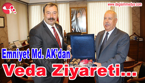 EMNİYET MÜDÜRÜ AK'DAN BAŞKAN AKDEMİR'E VEDA ZİYARETİ