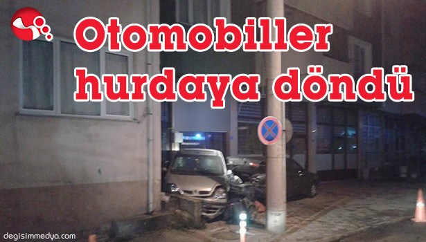 OTOMOBİLLER HURDAYA DÖNDÜ...