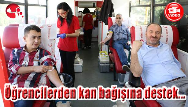 ÖĞRENCİLERDEN KAN BAĞIŞINA DESTEK...