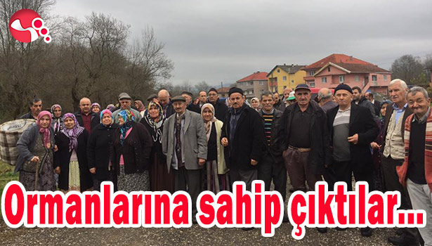 KÖYLÜLER ORMANLARINA SAHİP ÇIKTI
