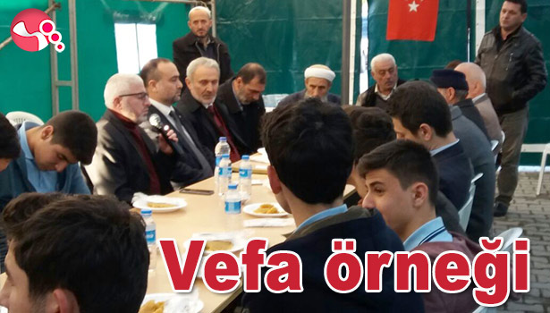 AKÇAKOCA ANADOLU İMAM-HATİP ÖĞRENCİLERİNDEN VEFA ÖRNEĞİ