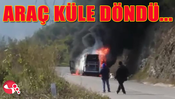 ARAÇ KÜLE DÖNDÜ...