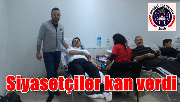 Siyasetçiler kan verdi