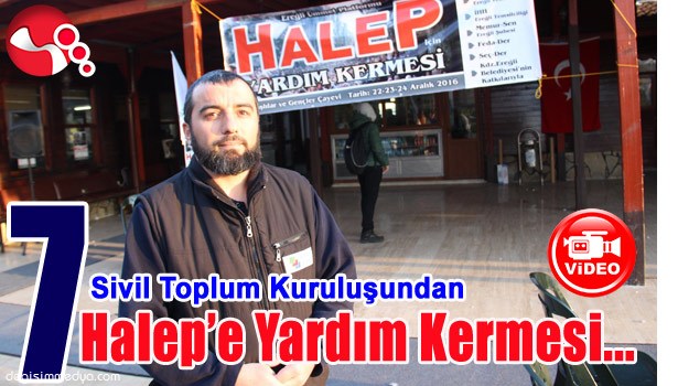 7 SİVİL TOPLUM KURULUŞUNDAN HALEP'E YARDIM KERMESİ...