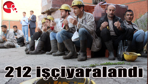 TTK'DAKİ KAZALARDA 212 İŞÇİ YARALANDI