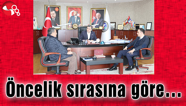 Öncelik sırasına göre...