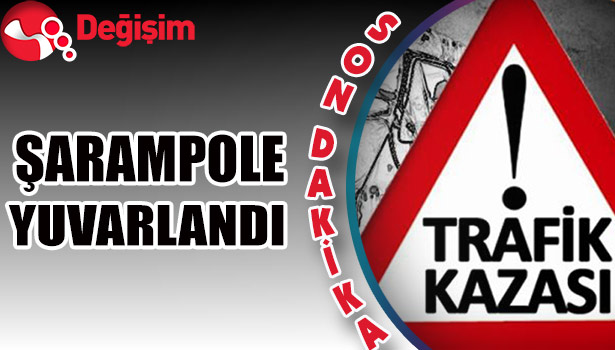 Şarampole yuvarlandı...