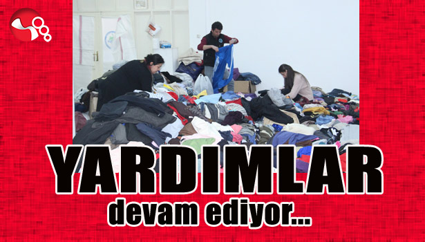 YARDIMLAR devam ediyor...