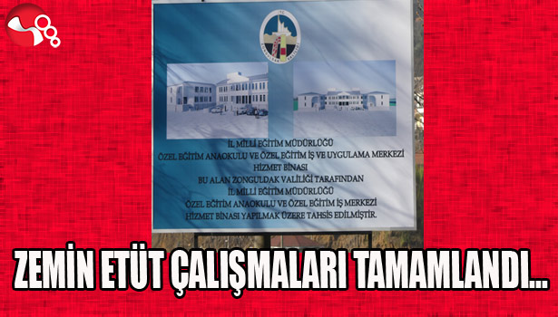 ZEMİN ETÜT ÇALIŞMALARI TAMAMLANDI...