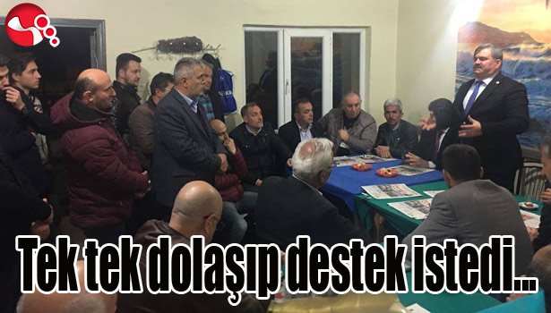 Tek tek dolaşıp destek istedi...