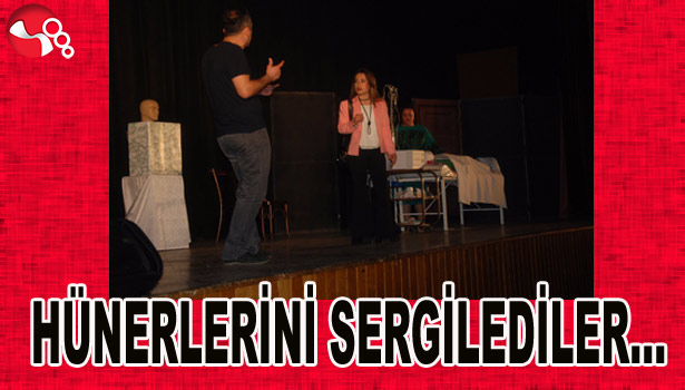 HÜNERLERİNİ SERGİLEDİLER...