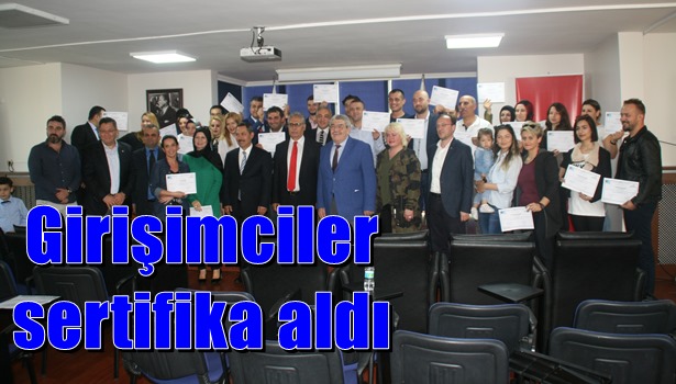Girişimciler sertifika aldı
