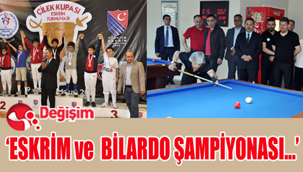BAŞKAN UYSAL, 'ESKRİM VE BİLARDO ŞAMPİYONASI'NA KATILDI