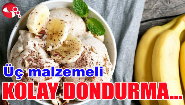 Üç malzemeli KOLAY DONDURMA...