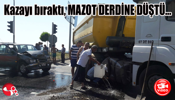Kazayı bıraktı, MAZOT DERDİNE DÜŞTÜ...