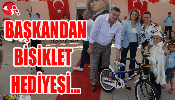 BAŞKANDAN SÜNNET OLAN ÇOCUKLARA BİSİKLET HEDİYESİ