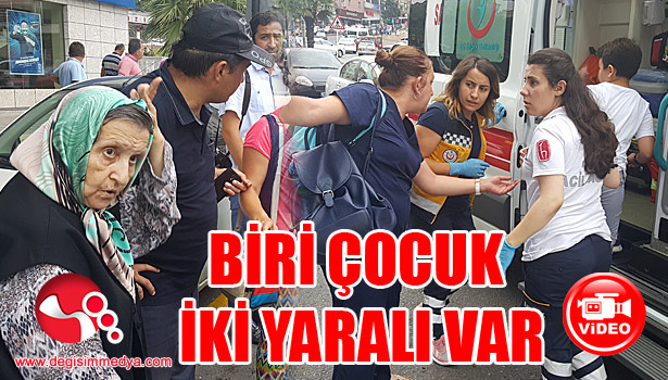 ÖNÜNDEKİ ARACA ÇARPTI; 3 YARALI VAR...