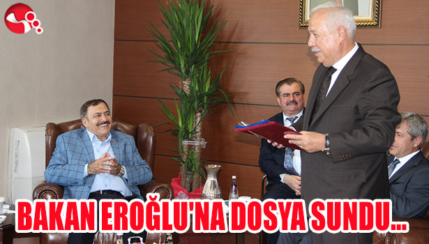 BAŞKAN AKDEMİR, BAKAN EROĞLU'NA DOSYA SUNDU...
