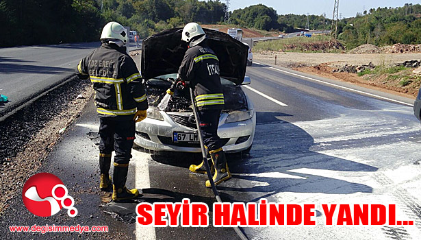 Seyir halindeyken yandı
