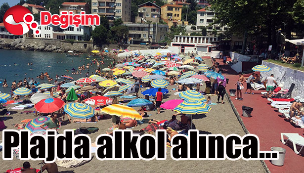 Plajda alkol alınca...
