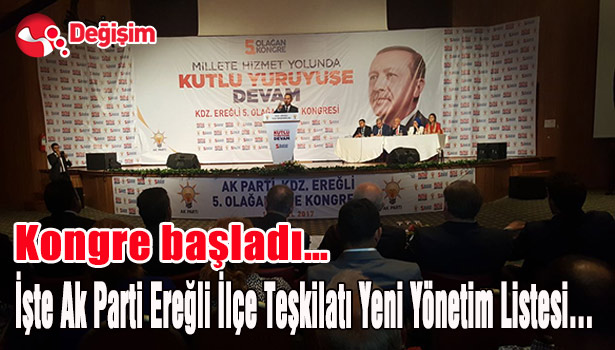 KONGRE başladı... İşte Yeni Yönetim Listesi...