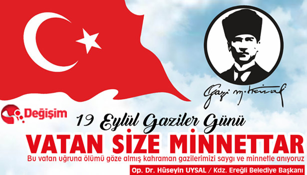 Başkan Uysal'ın Gaziler Günü Mesajı