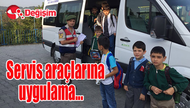 Jandarma'dan servis araçlarına uygulama...