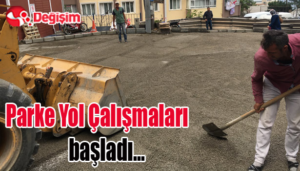 Parke yol çalışmaları başladı