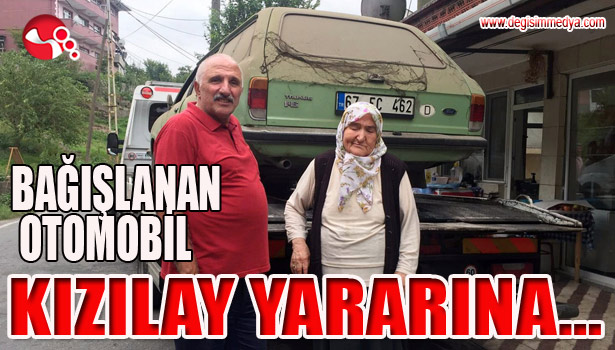 BAĞIŞLANAN OTOMOBİL KIZILAY YARARINA...