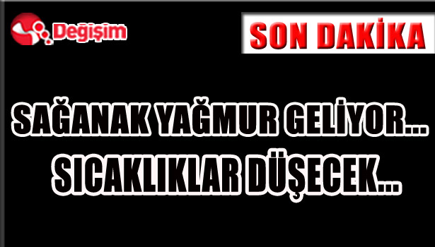 SAĞANAK YAĞMUR GELİYOR... SICAKLIKLAR DÜŞECEK...
