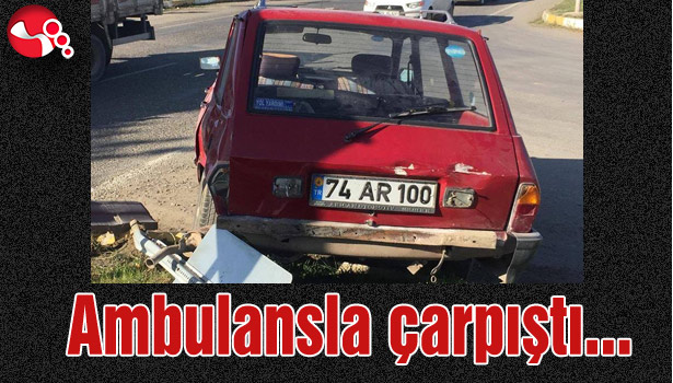 Ambulansla çarpıştı