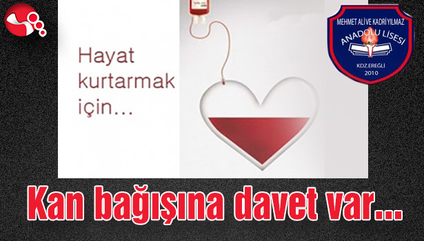 Kan bağışına davet var...