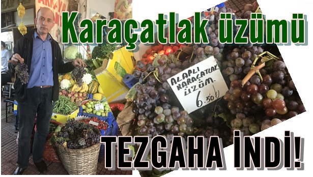 Meşhur Karaçatlak üzümü tezgahlarda yerini aldı