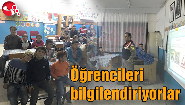 JANDARMA TİMLERİ ÖĞRENCİLERİ BİLGİLENDİRİYOR...